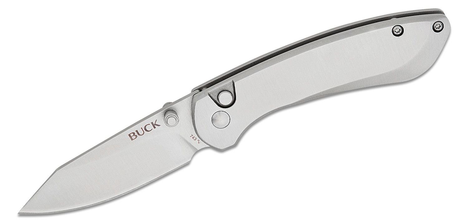 Buck Mini Sovereign Folding Clip Point Knife, Stainless - 0743SSS-C