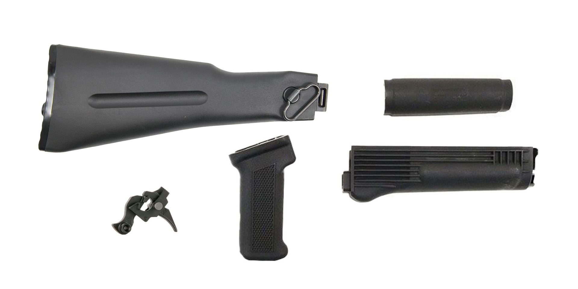 PSAK-47 Classic Black Side Folding Furniture Set w/ PSA Custom ALG AKT-EL AK Single Stage Trigger