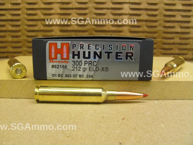 20 Round Box – 300 PRC 212 Grain ELD-X Hornady Precision Hunter Ammo – 82166