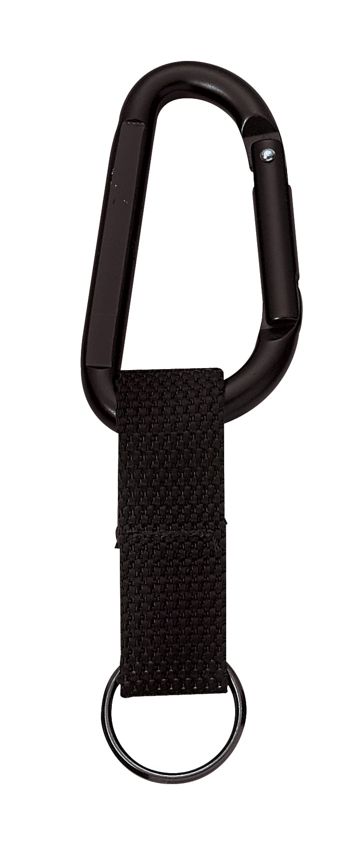 Rothco Jumbo 80Mm Carabiner With Web Strap Key Ring - Black