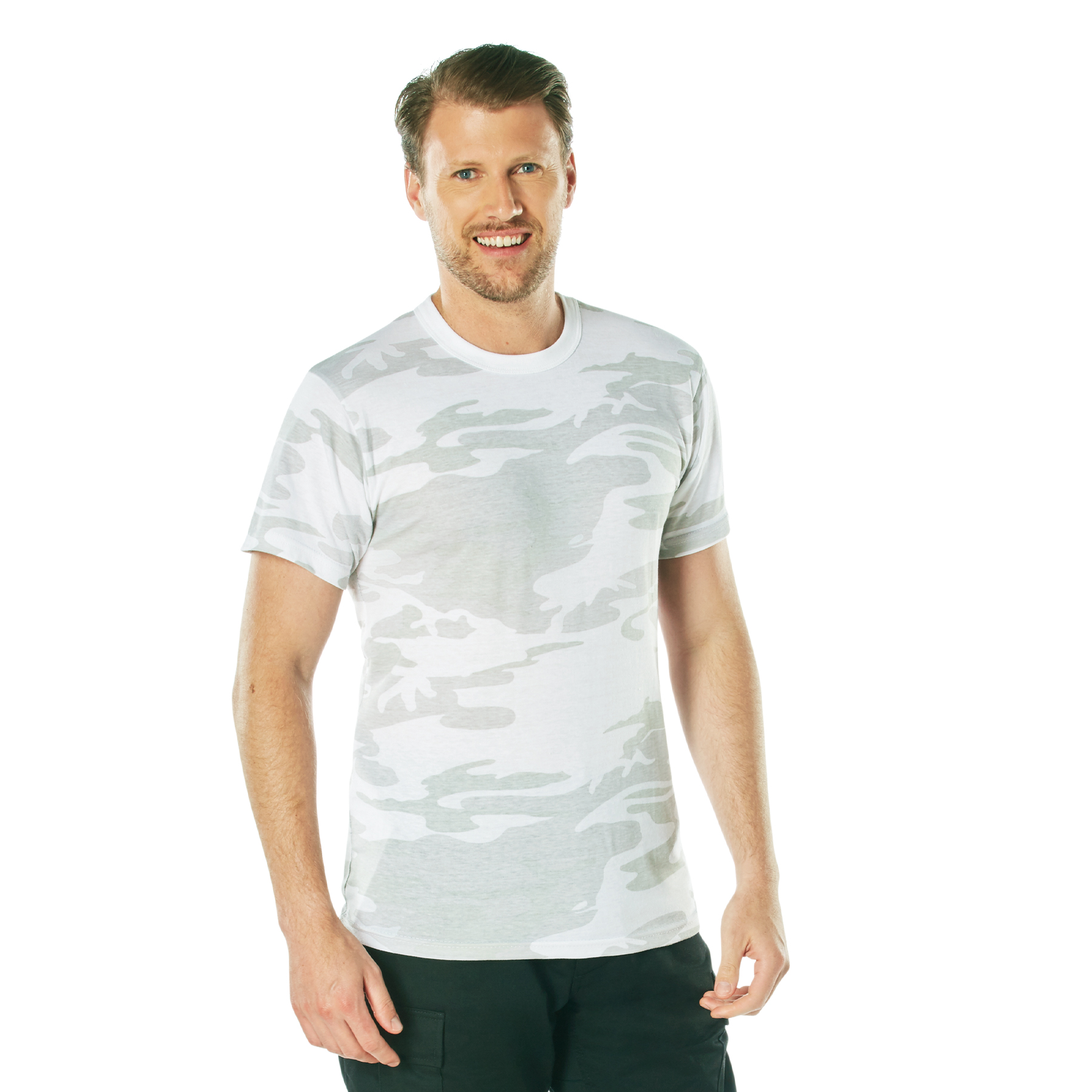 Rothco Camo T-Shirt - White Camo, Medium