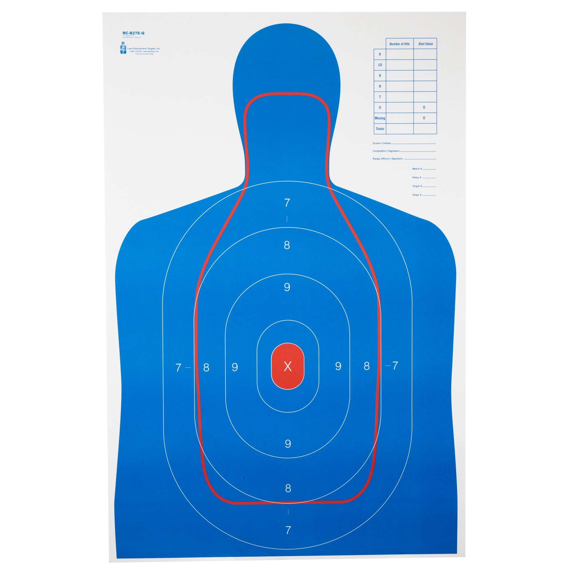 Action Target Combination Target, 23"x35", 100 Per Box - RC-B27E-Q-100