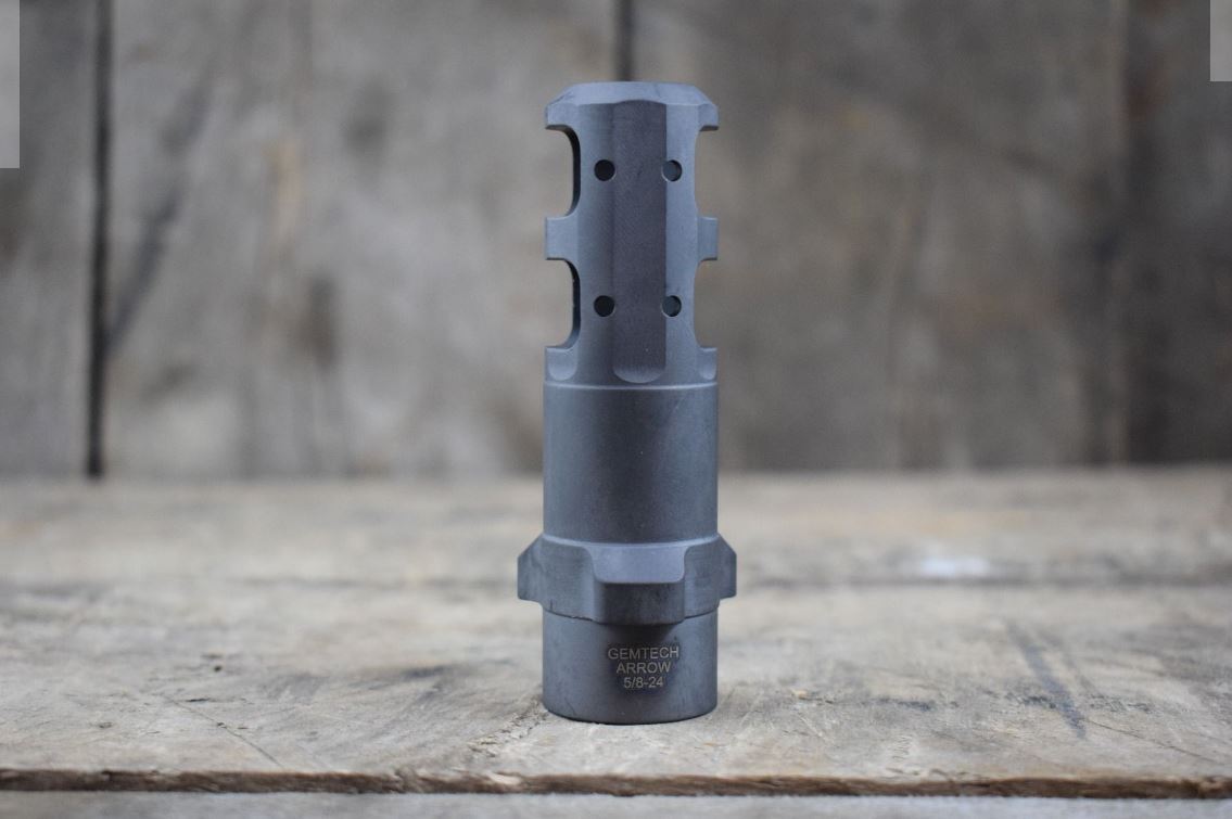 Gemtech TRI-LOCK .338 Lapua Magnum Muzzle Brake 5/8-24