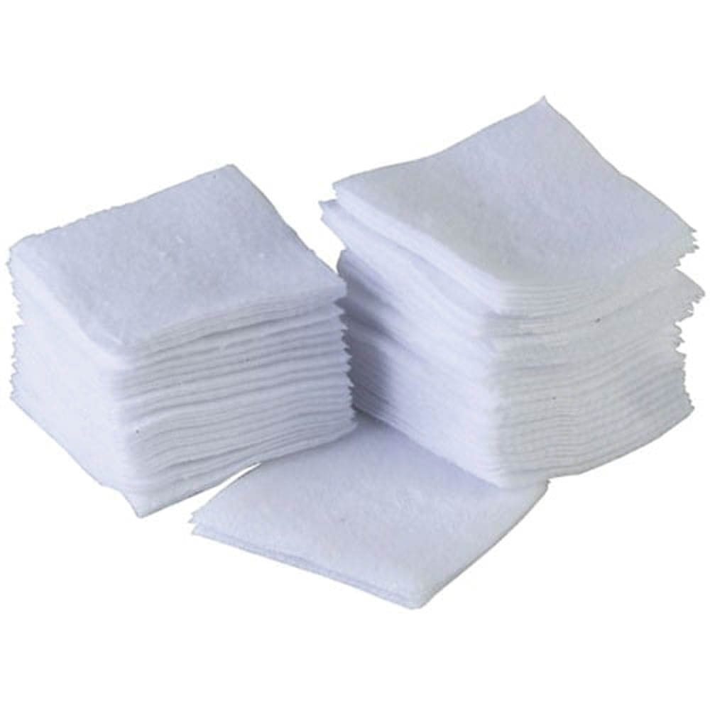Brownells 9mm/7mm 1.75" x 1.75" Square Flannel Patch, White Pack of 100
