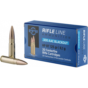 Prvi Partizan PPU PP300BH Standard Rifle 300 AAC Blackout/Whisper (7.62x35mm) 125 GR Hollow Point Boat Tail - 20rd Box