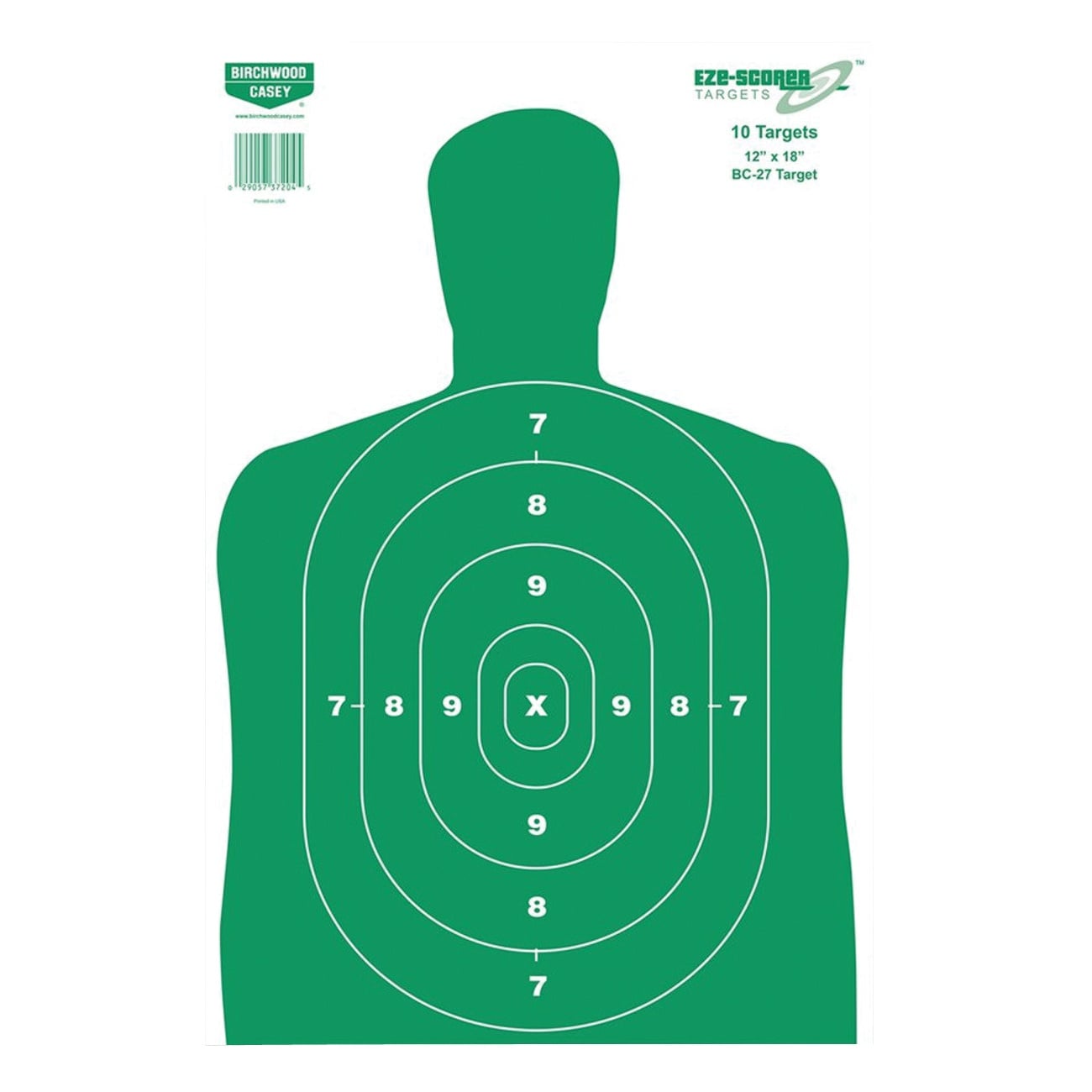 Birchwood Casey BC-27 Target - Green/White (100-Pack) - 37010