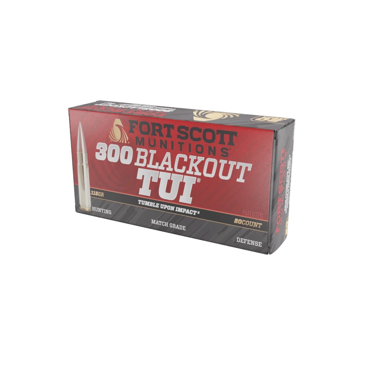 Fort Scott Munitions 300 Blackout Rifle Ammo – 115 gr | TUI | 20rd Box - No Credit Card Fees - Low, flat rate shipping