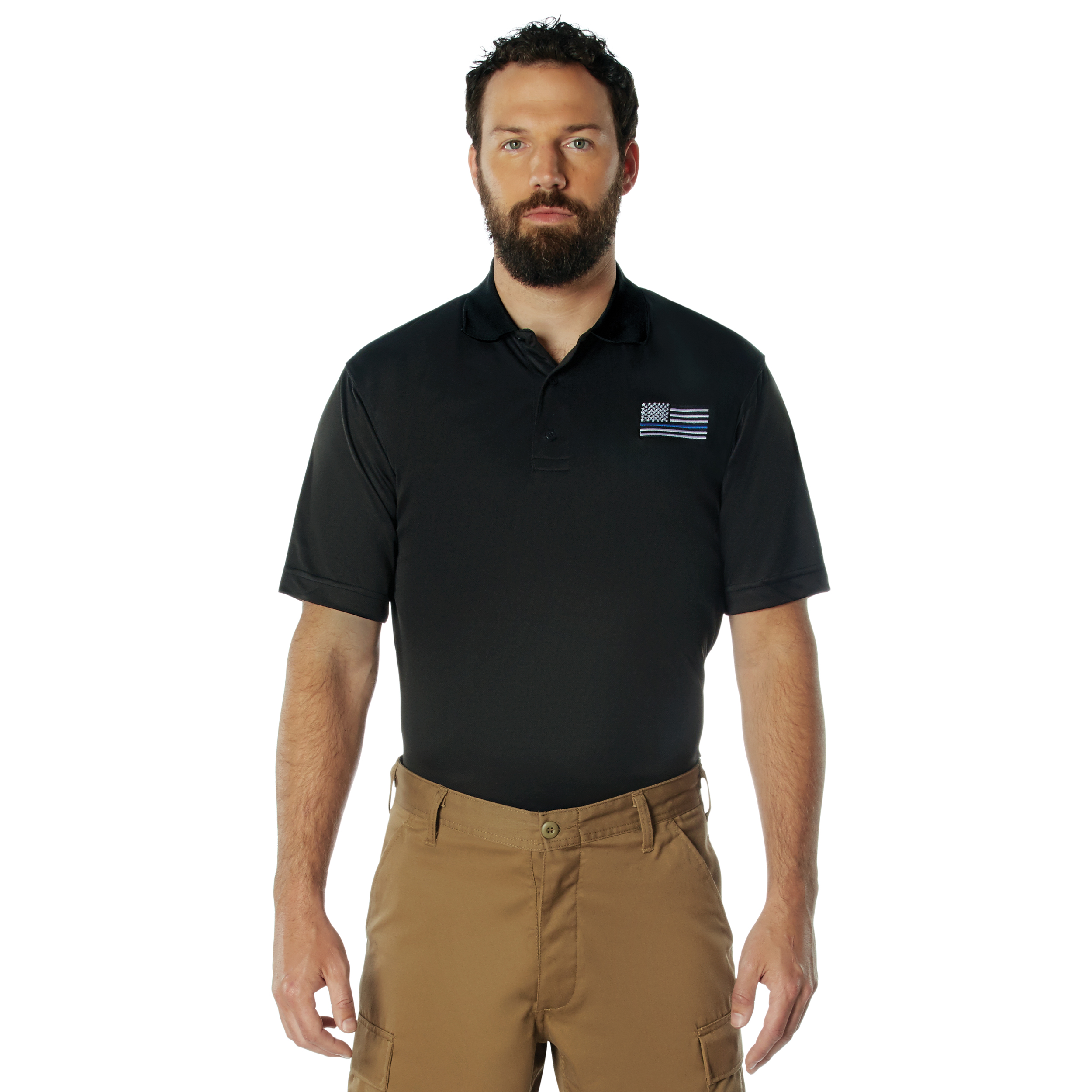 Rothco Thin Blue Line Moisture Wicking Polo - X-Large
