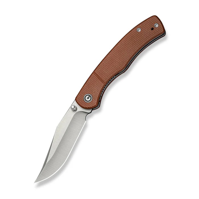 CIVIVI Clingman Folding Clip Point Knife, Brown - C23065-3