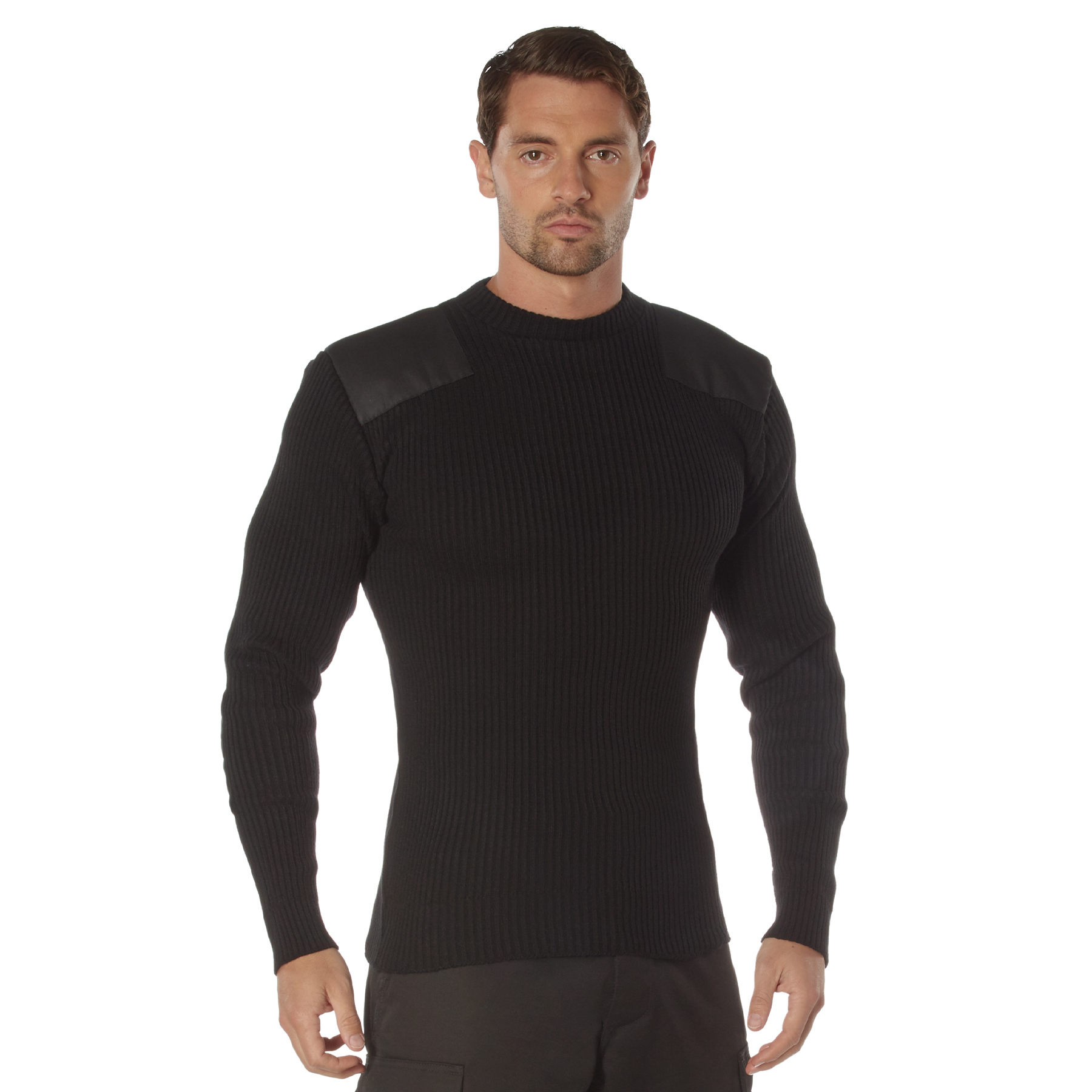 Rothco Acrylic Commando Sweater - Black, X-Small