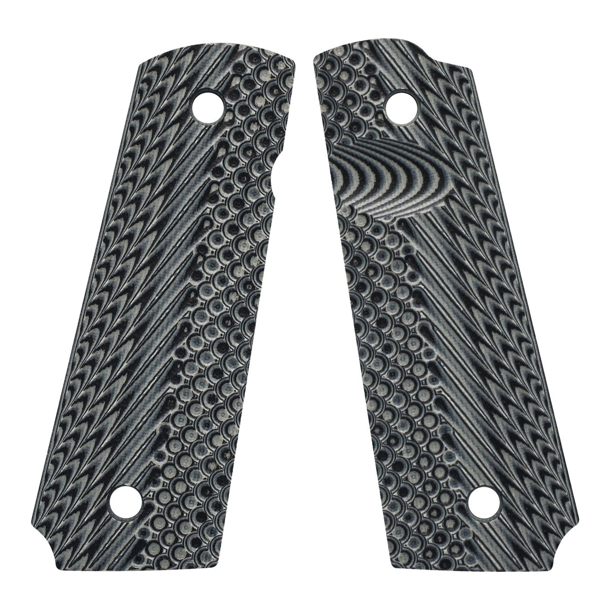 VZ Grips Operator II Full-Size Grip Fits 1911 Commander/1911 Government, Black/Gray