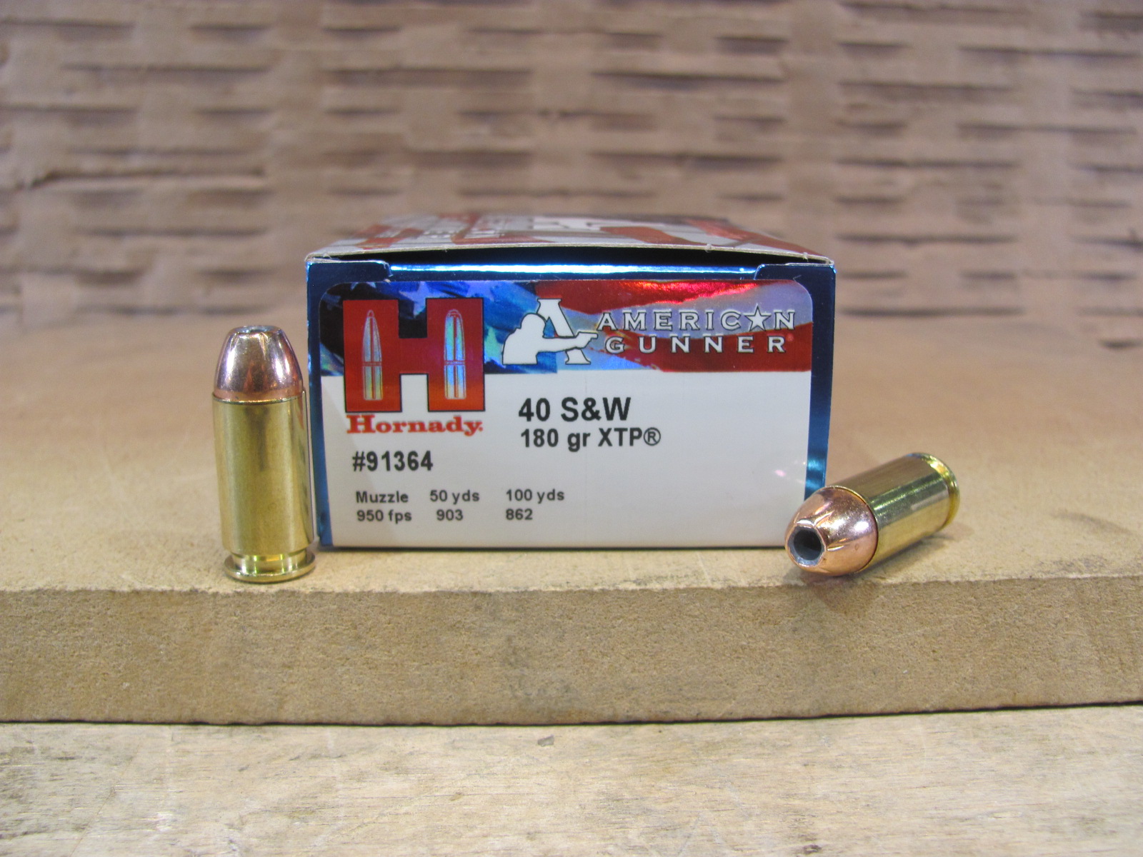 20 Round Box – 40 SW 180 Grain XTP Hornady American Gunner Ammo – 91364