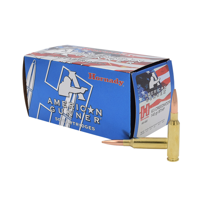 Hornady American Gunner Bulk Rifle Ammunition 6.5 Creedmoor 140 gr BTHP 2690 fps 50/ct