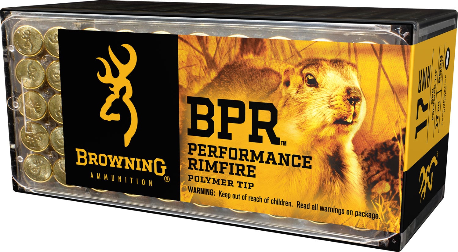 Browning BPR Performance 17 gr Polymer Tip .17 HMR Ammo, 50/box - B195117050