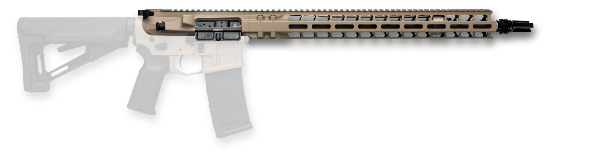 Radian Weapons Model 1 17.5" MOE Upper .223 Wylde 1:8 M-LOK Rail Intermediate-Length with BCG and CH, FDE - R0480