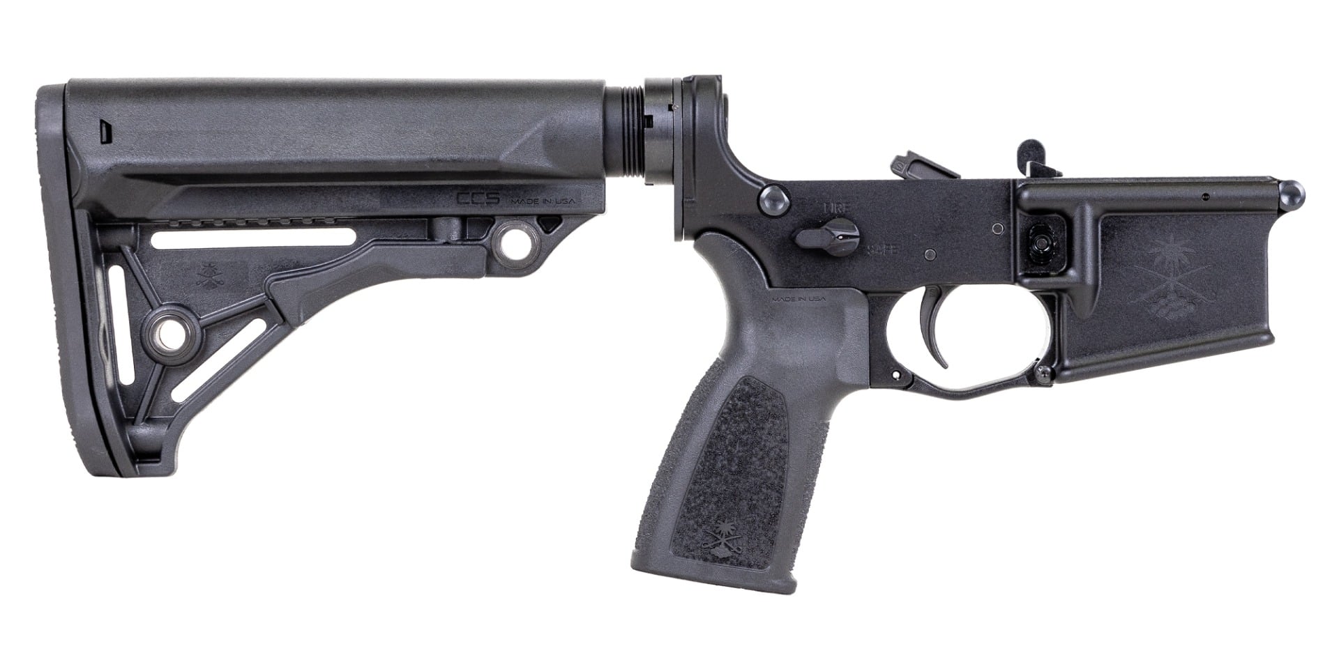 PSA Sabre-15 Forged Lower with Sabre Stock and Grip, Black