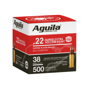 Aguila 1B221118 22 LR High Velocity SP 38 GR - 500rd Box
