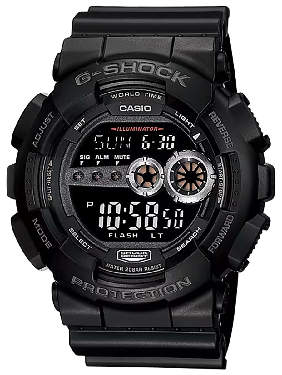Casio G-Shock GD100-1B Digital Wrist Watch, Black - GD1001B