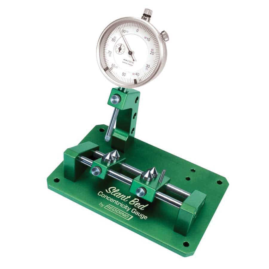 Redding Reloading Equipment Slant Bed Concentricity Gauge w/Large 1" x 0.001" Dial Indicator