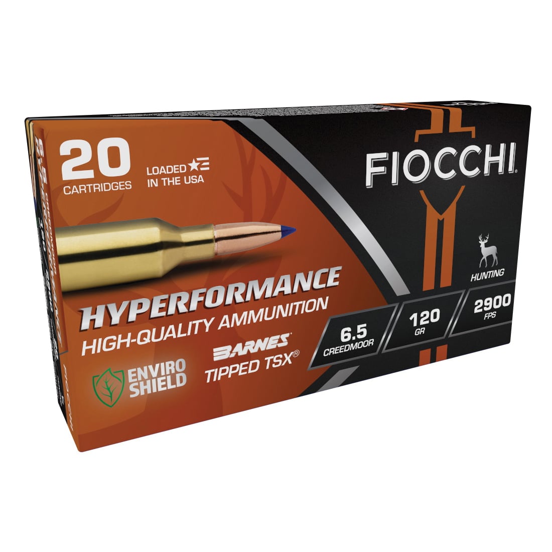 Fiocchi 65CMTTSX Hyperformance 6.5Creedmoor 120gr Barnes Tipped TSX 20 Per Box/10 Case - No Credit Card Fees - Low, flat rate shipping
