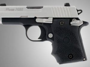 Hogue Wraparound Rubber Grips with Finger Grooves for Sig Sauer P938 with Ambidextrous Safety 98080