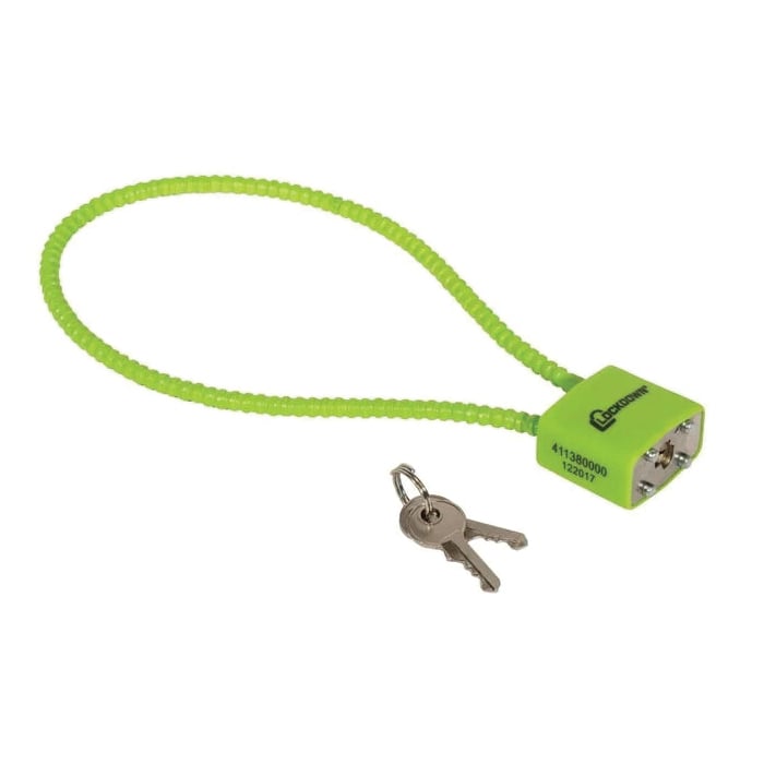 Lockdown 4.50" x 3.50" x 1" Cable Gun Lock, Lime Green