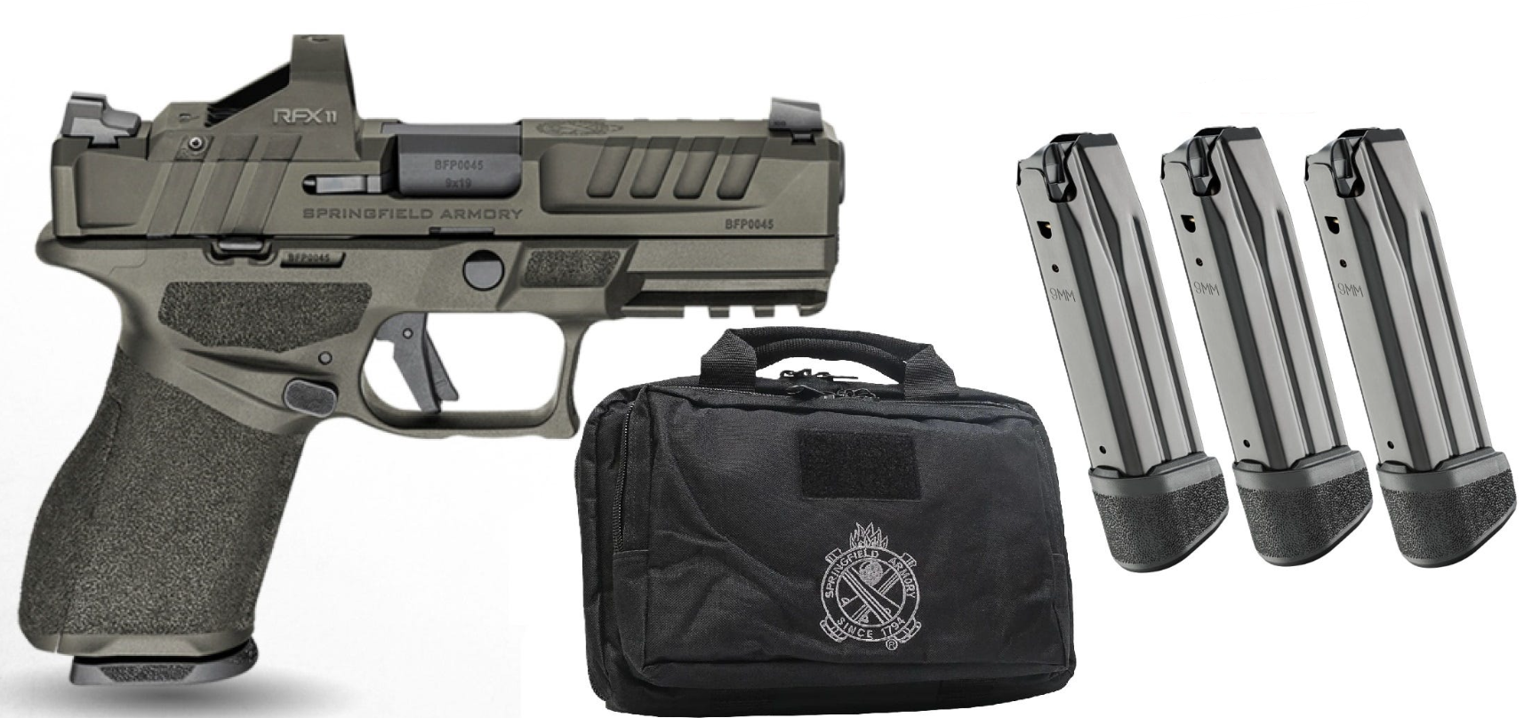 Springfield Echelon 4.0 Compact Gear Up 4" 9mm 18rd Handgun, OD Green - EC9409G-U-PAC