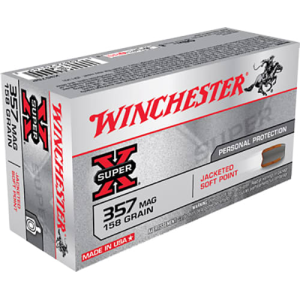 Winchester Ammo X3575P Super-X 357 Magnum 158 GR Jacketed Soft Point - 50rd Box