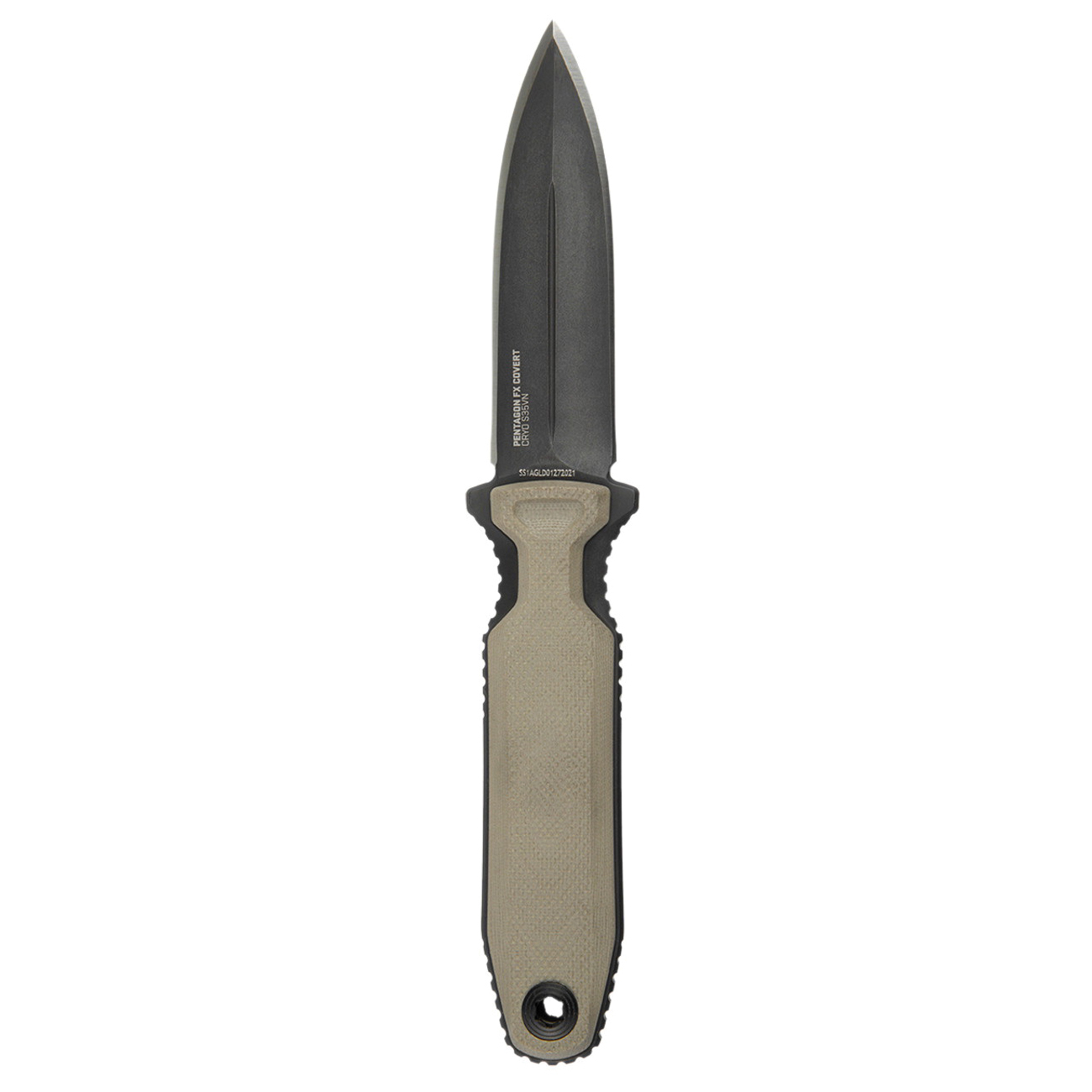 SOG Knives Pentagon FX Covert, Fixed Blade Knife Spear Point, Flat Dark Earth - SOG17-61-04-57
