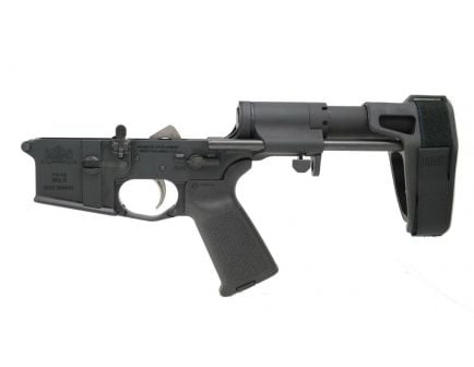 PSA AR-15 Complete MOE EPT Pistol Lower with SB Tactical PDW Pistol Brace, Black - 516446451