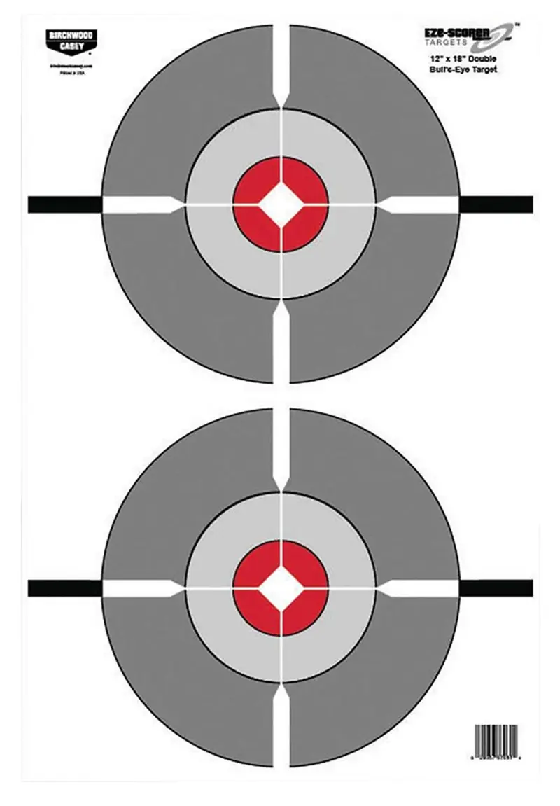 Birchwood Casey 37061 EZE-Scorer Bullseye Paper Target 12" x 18" 100 Per Pack