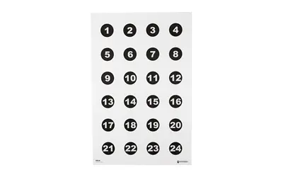 ACTION TGT 24 3" NMBR CIRCLES 100PK