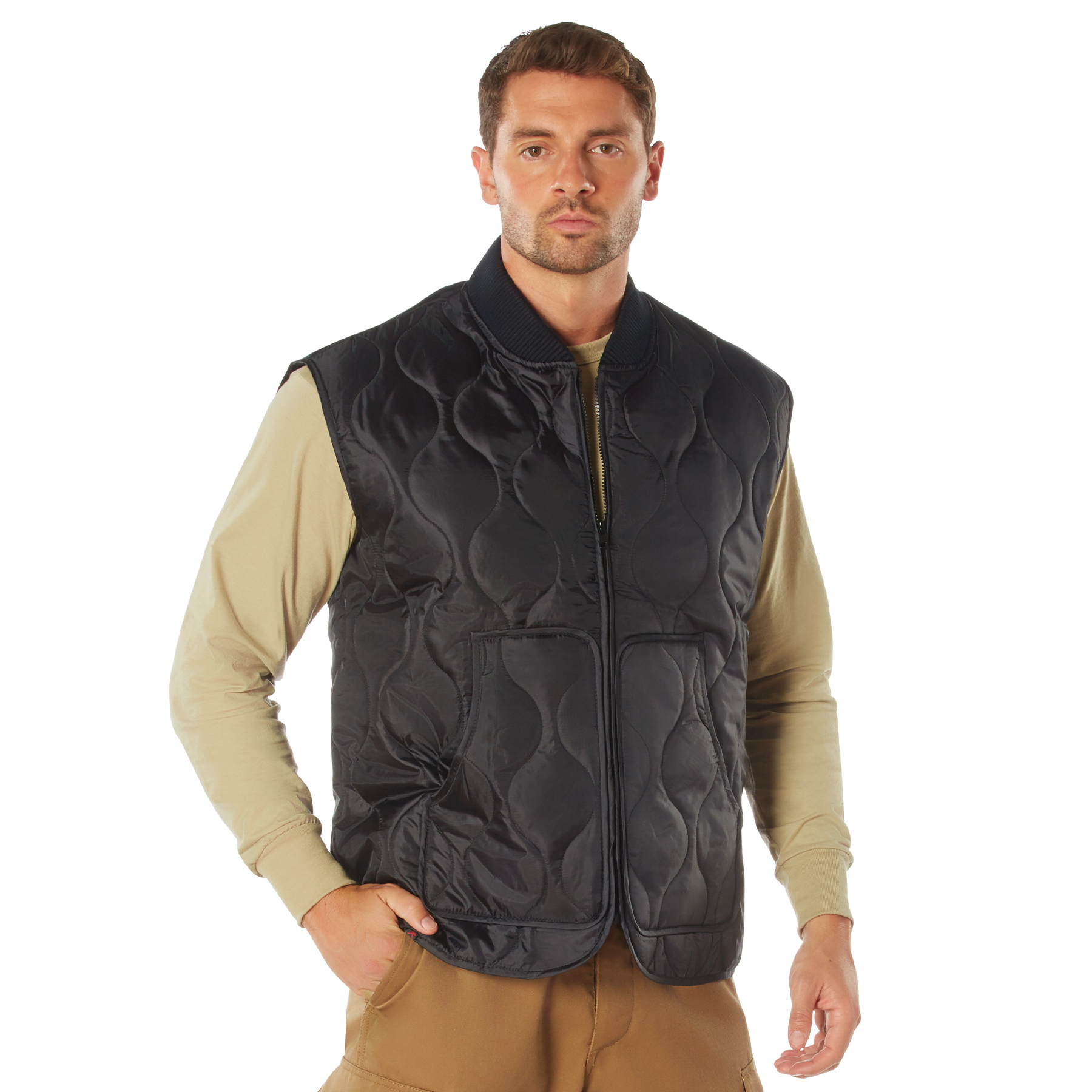 Rothco Quilted Woobie Vest - Black, 2X-Large
