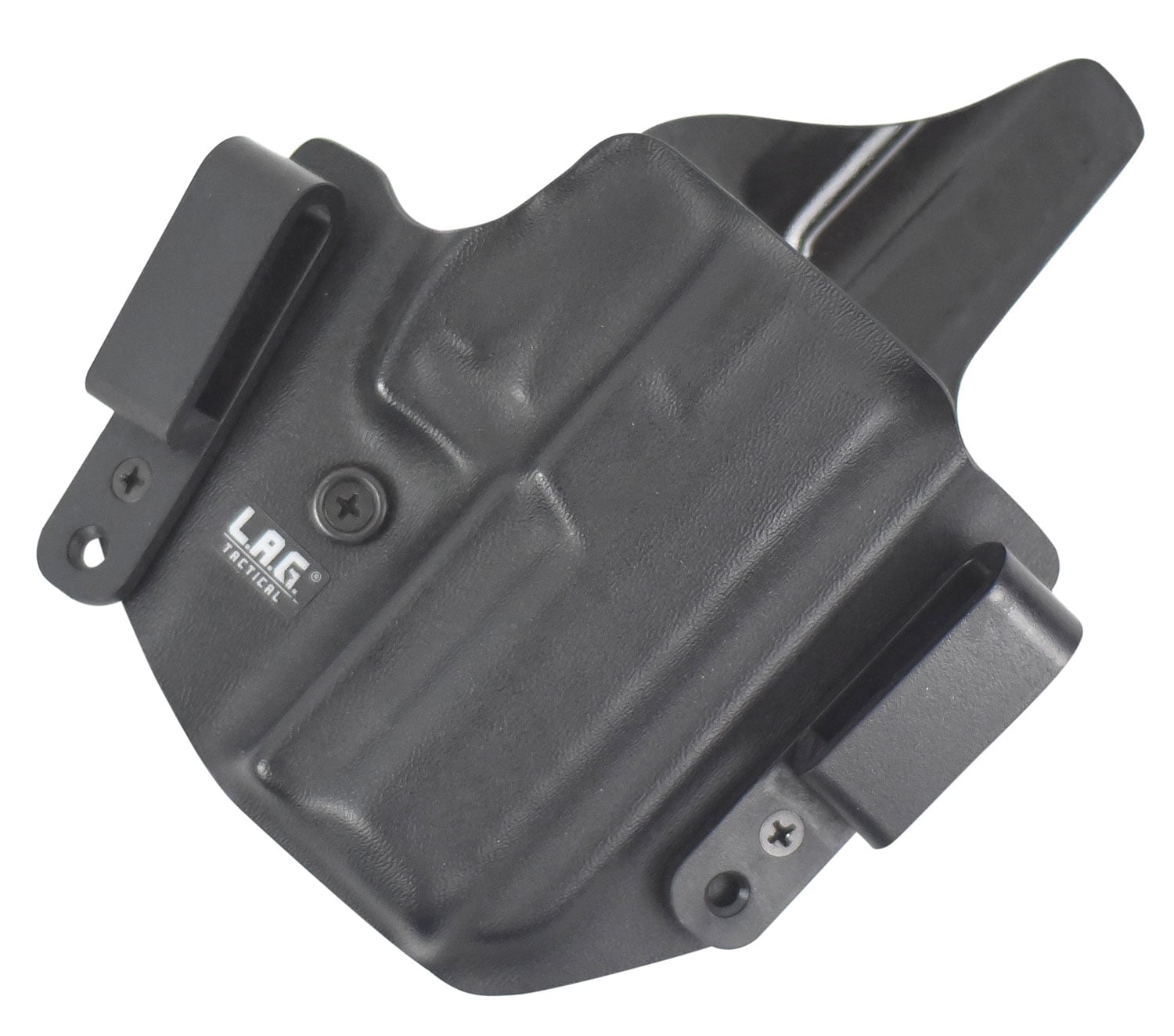 Lag Tactical The Defender Right Hand Glock 43 Inside and Outside the Waistband Combo Holster, Black - 1053