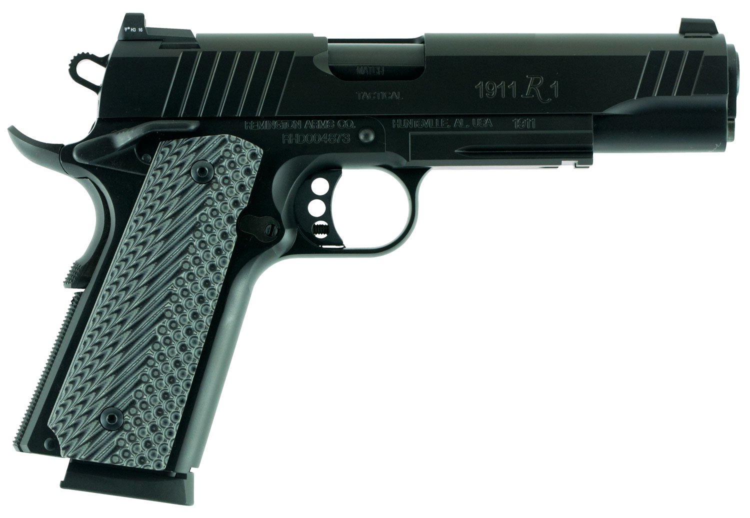 Hogue Wraparound Rubber Grips for Sig Sauer P226 Black Rubber with Finger Grooves 26000