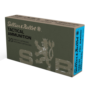 Sellier-Bellot S&B Tactical Rifle Ammunition 7.62X51 NATO 200gr FMJ 1030 fps 20/ct