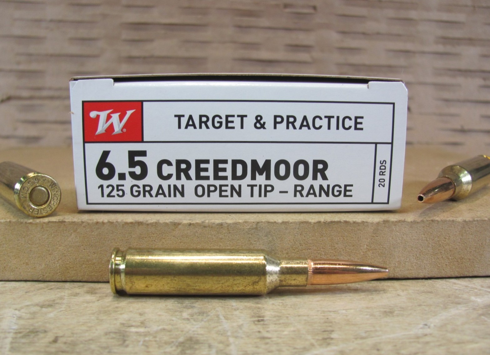 1000 Rounds- 6.5 Creedmoor 125 Grain Open Tip Winchester White Box Ammo – USA65CM