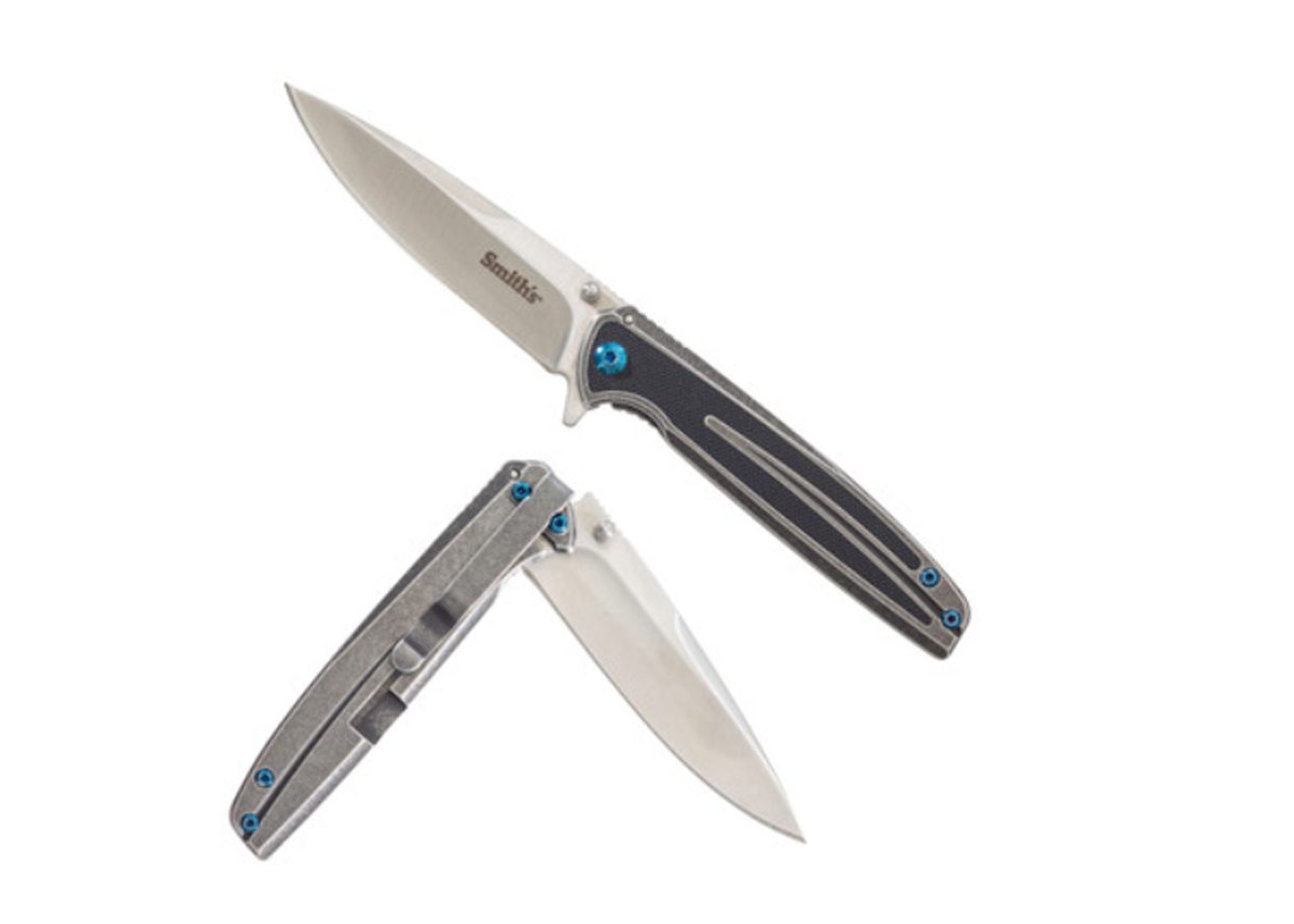 Smiths Products Infima 3.26" Drop Point Folding Knife, Gray