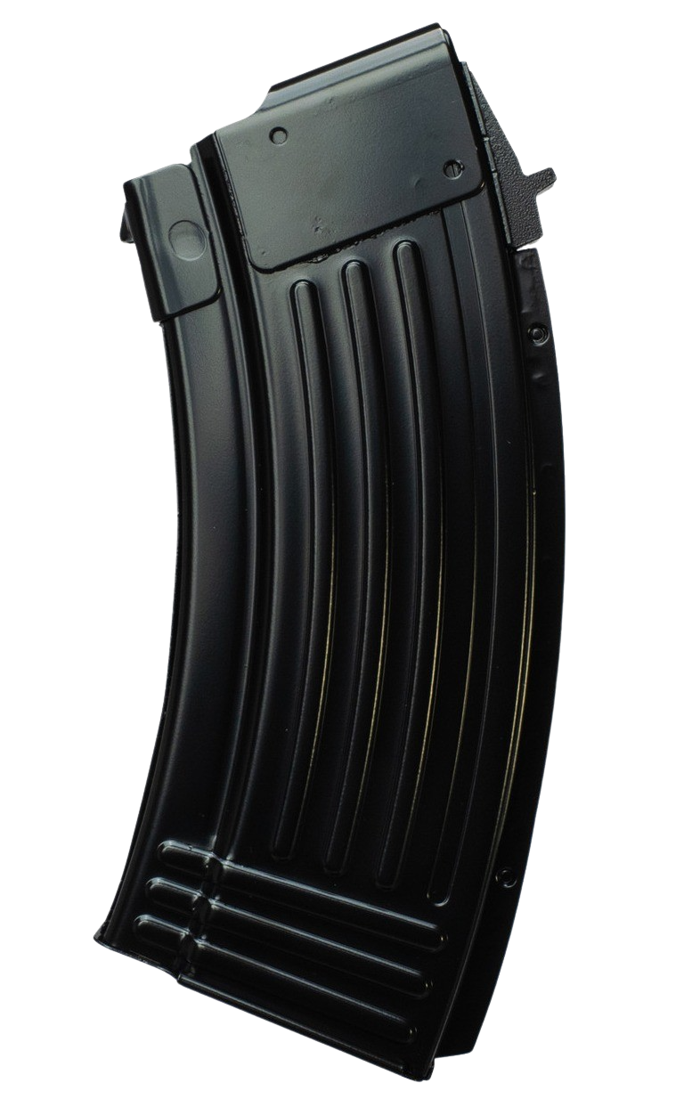 Global Ordnance(R) - 810091157428 - AK-47 7.62x39mm 20 Round Fully Ribbed Black Steel Magazine