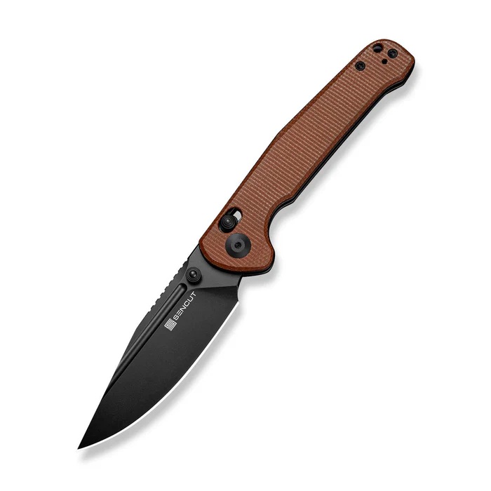 SENCUT Glenspar Folding Clip Point Knife, Brown - S25046-3
