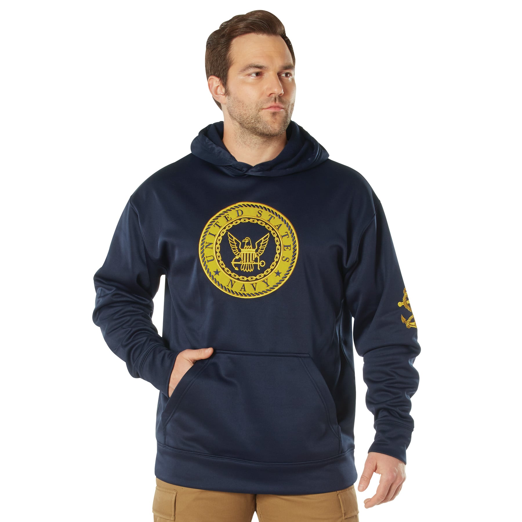 Rothco Navy Emblem Pullover Hooded Sweatshirt - X-Large
