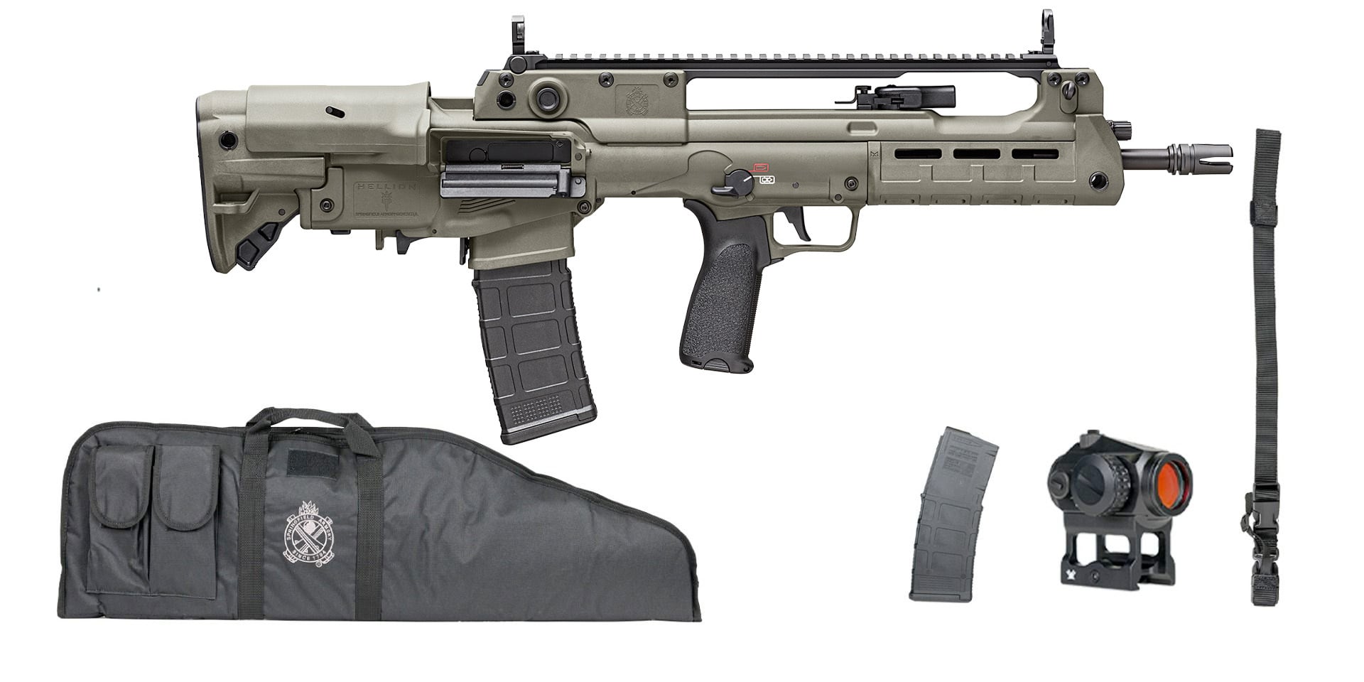 Springfield Hellion Bullpup 5.56 16" 30rd Rifle Gear Up, OD Green - HL916556G-GU23