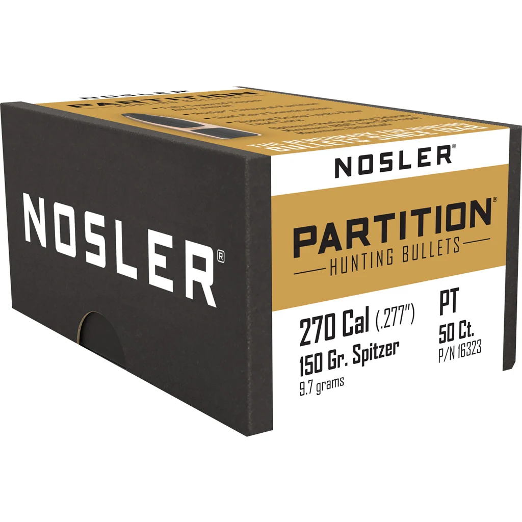 Nosler Partition Bullets .270 Cal. 150 gr. Spitzer Point 50 pk.