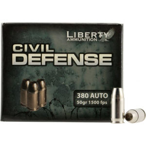 Liberty LA-CD-380-023 Civil Defense 380 ACP 50 GR LF Fragmenting HP 20Bx - 20rd Box