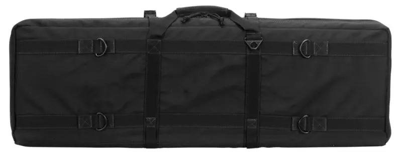 VOODOO TACTICAL 36" PADDED WEAPONS CASE WITH DIE CUT MOLLE (BLACK WITH GRAY)