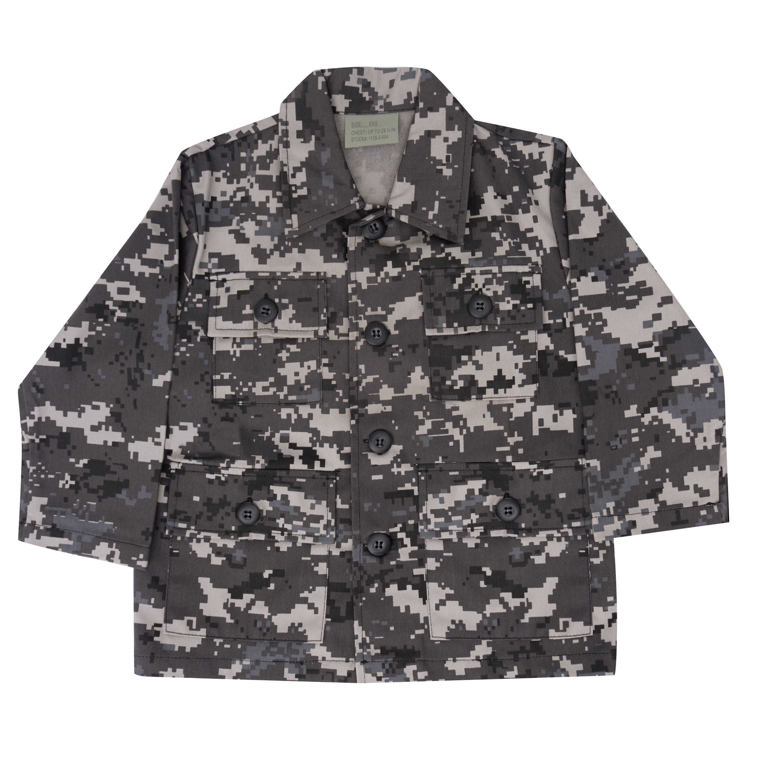 Rothco Kids Camo Bdu Shirt - Subdued Urban Digital Camo, X-Small