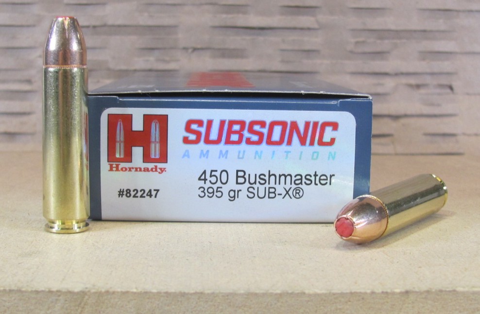 20 Round Box – 450 Bushmaster 395 Grain FlexTip SUB-X Hornady Ammo – 82247