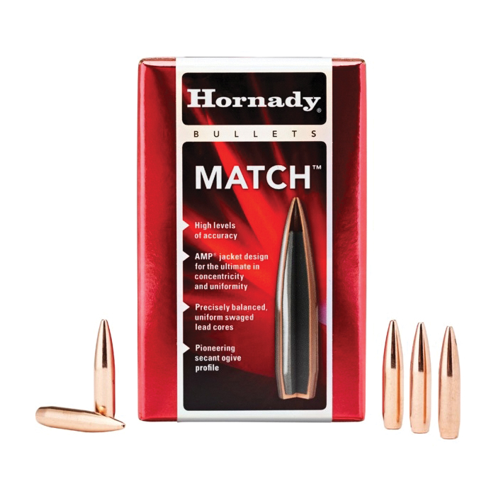 Hornady Match .30 Cal JHPBT Rifle Bullet, 155 gr 0.308" 2000rds