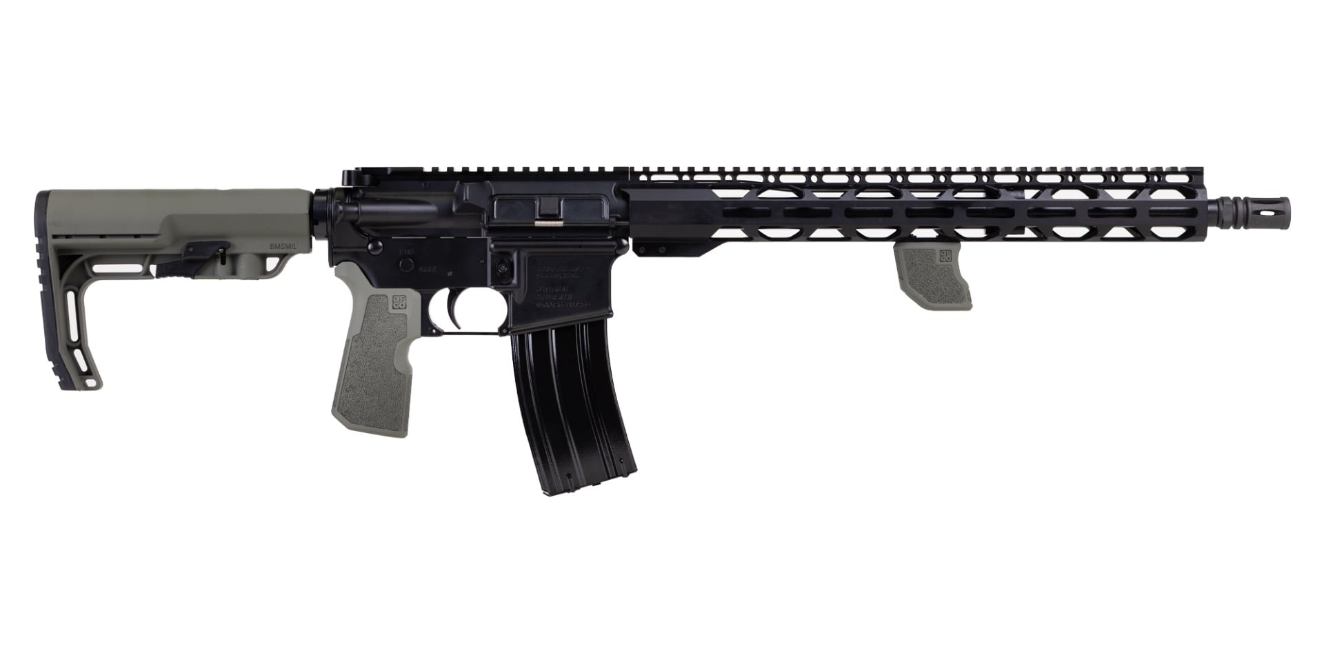 Radical Firearms FR16 16" 5.56 NATO AR Rifle w/ Die Free Co Kung-Fu Grip, Black/ODG