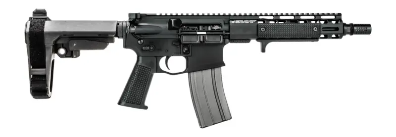 Griffin Armament MK2PSD30095P-W MK2 PSD 300 Blackout 9.50" Threaded Barrel, Black Anodized Aluminum Receiver w/Picatinny Rail, M-LOK Handguard, Black Polymer SBA3 Brace, Black A3 Grip, Ambidextrous